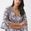 Dorothy Perkins Floral Frill Sleeve V Neck Blouse