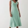 Dorothy Perkins Sage Spot Button Through Midi Dress -Perkindo Store bqq10611 sage xl