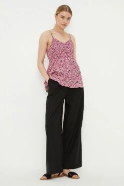 Dorothy Perkins Pink Floral Shirred Cami -Perkindo Store bqq10668 pink xl 1
