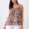 Dorothy Perkins Painted Floral Square Neck Cami 2 Dorothy Perkins Painted Floral Square Neck Cami -Perkindo Store bqq10669 multi xl