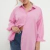 Dorothy Perkins Curve Poplin Oversized Shirt 1 Dorothy Perkins Curve Poplin Oversized Shirt -Perkindo Store bqq10705 pink xl
