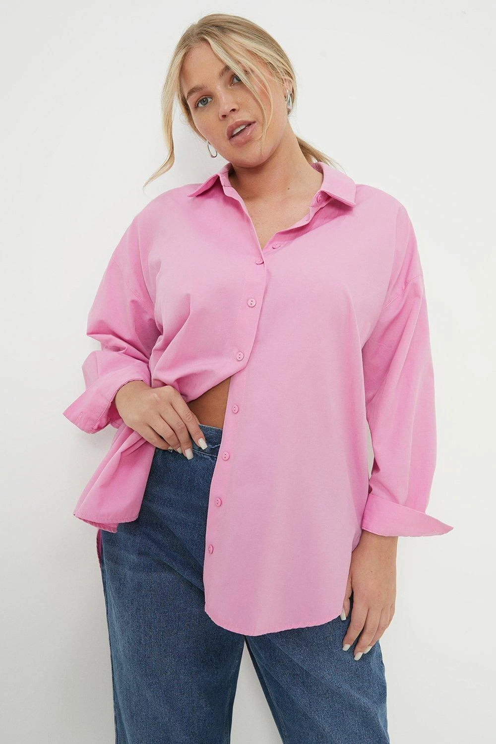 Dorothy Perkins Curve Poplin Oversized Shirt 3 Dorothy Perkins Curve Poplin Oversized Shirt