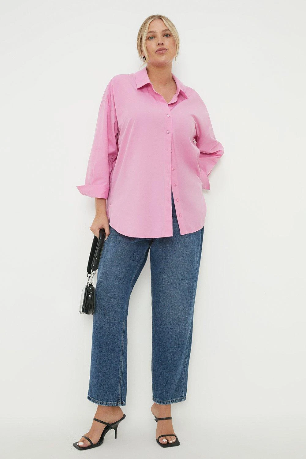 Dorothy Perkins Curve Poplin Oversized Shirt 4 Dorothy Perkins Curve Poplin Oversized Shirt - Image 2