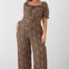 Dorothy Perkins Curve Animal Square Neck Jumpsuit -Perkindo Store bqq10706 animal xl