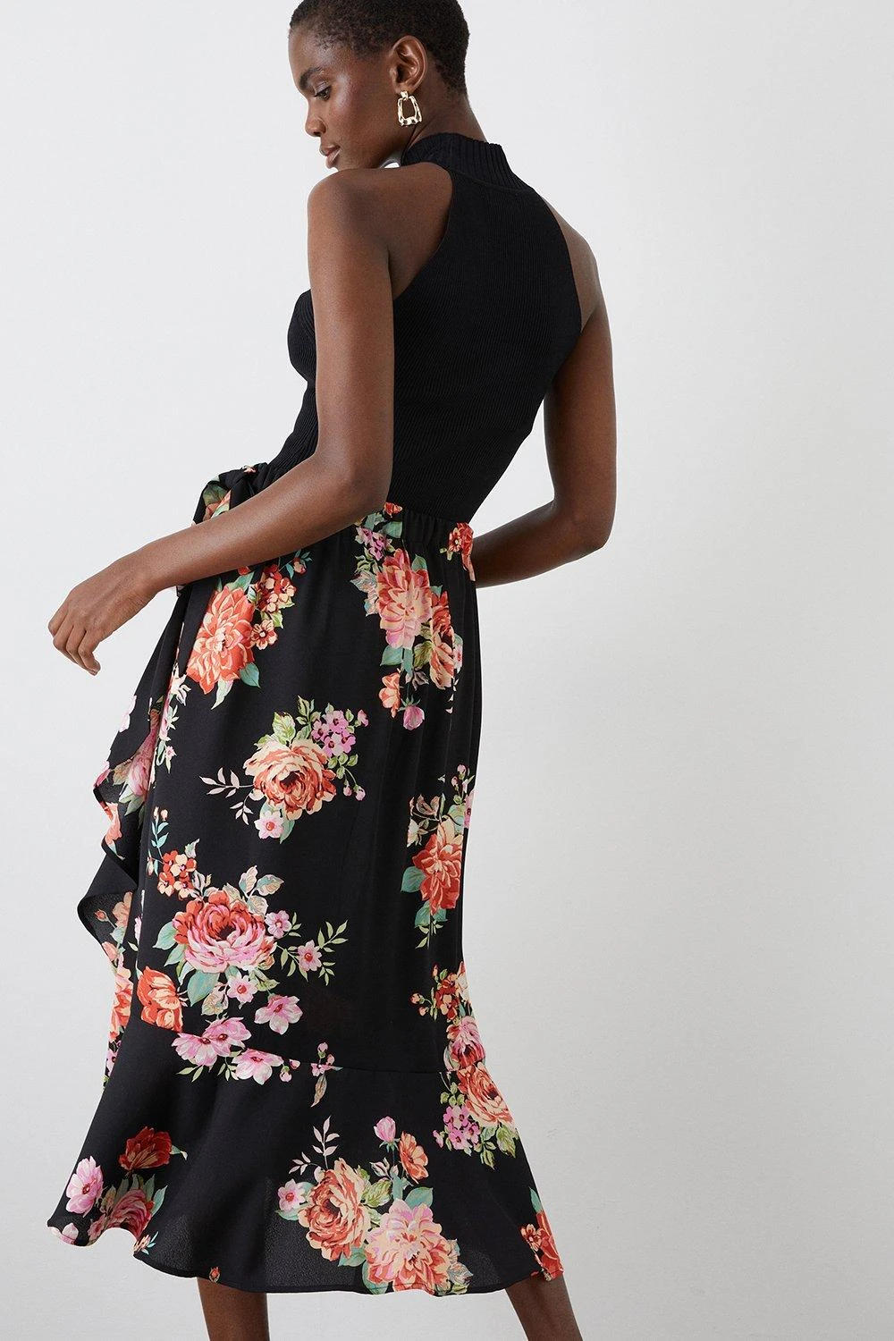 Dorothy Perkins Floral Frill Wrap Midi Skirt 5 Dorothy Perkins Floral Frill Wrap Midi Skirt - Image 3