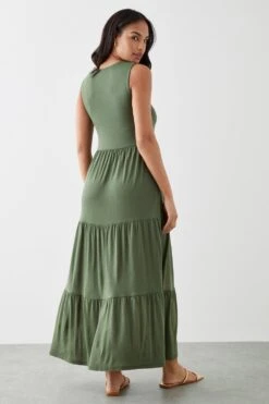 Dorothy Perkins Khaki Tiered Maxi Dress -Perkindo Store bqq10762 khaki xl 2