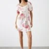 Dorothy Perkins Petite Ivory Large Floral Print Wrap Front Mini Dress 2 Dorothy Perkins Petite Ivory Large Floral Print Wrap Front Mini Dress -Perkindo Store bqq10806 ivory xl