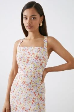 Dorothy Perkins Petite Pastel Ditsy Print Square Neck Cami Midi Dress 6 Dorothy Perkins Petite Pastel Ditsy Print Square Neck Cami Midi Dress -Perkindo Store bqq10814 multi xl 1