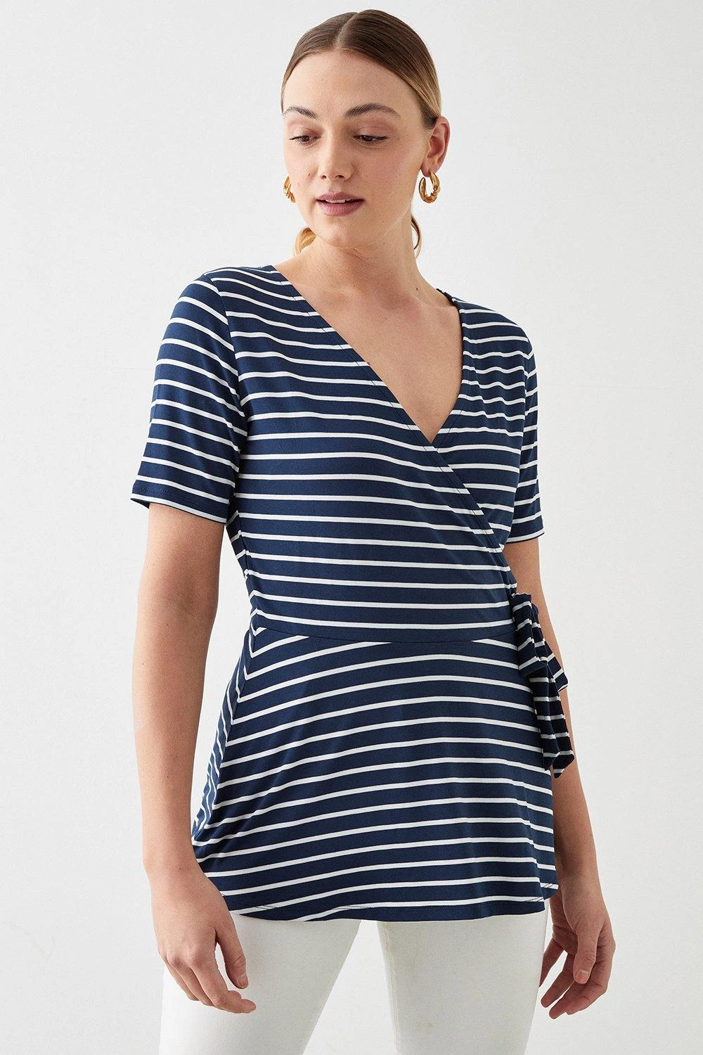 Dorothy Perkins Tall Wrap Detail Short Sleeve Printed Top 3 Dorothy Perkins Tall Wrap Detail Short Sleeve Printed Top