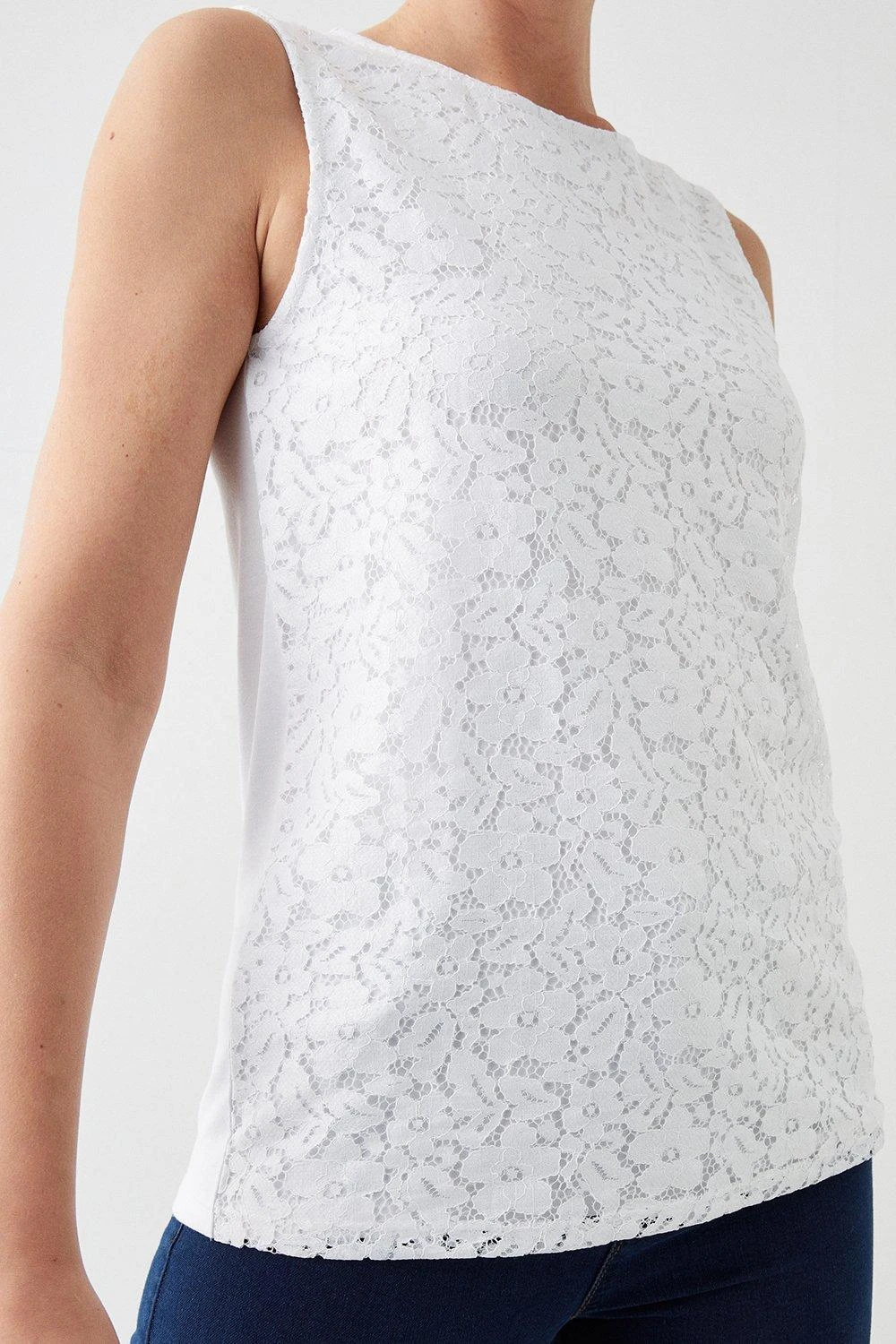 Dorothy Perkins Tall Lace Front Sleeveless Top 4 Dorothy Perkins Tall Lace Front Sleeveless Top - Image 2