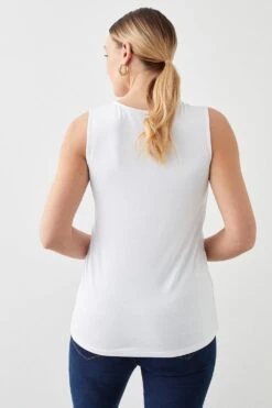 Dorothy Perkins Tall Lace Front Sleeveless Top 7 Dorothy Perkins Tall Lace Front Sleeveless Top -Perkindo Store bqq10961 white xl 2