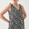 Dorothy Perkins Tall Knot Detail Printed Vest -Perkindo Store bqq10962 mono xl
