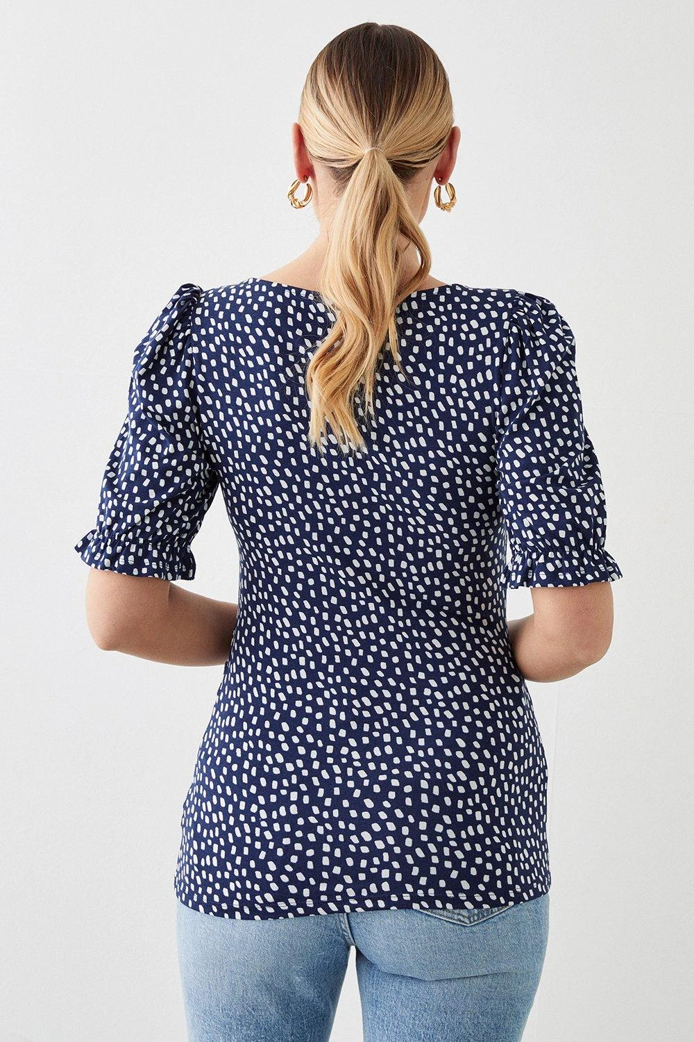 Dorothy Perkins Tall Sweetheart Tie Detail Printed Top 5 Dorothy Perkins Tall Sweetheart Tie Detail Printed Top - Image 3