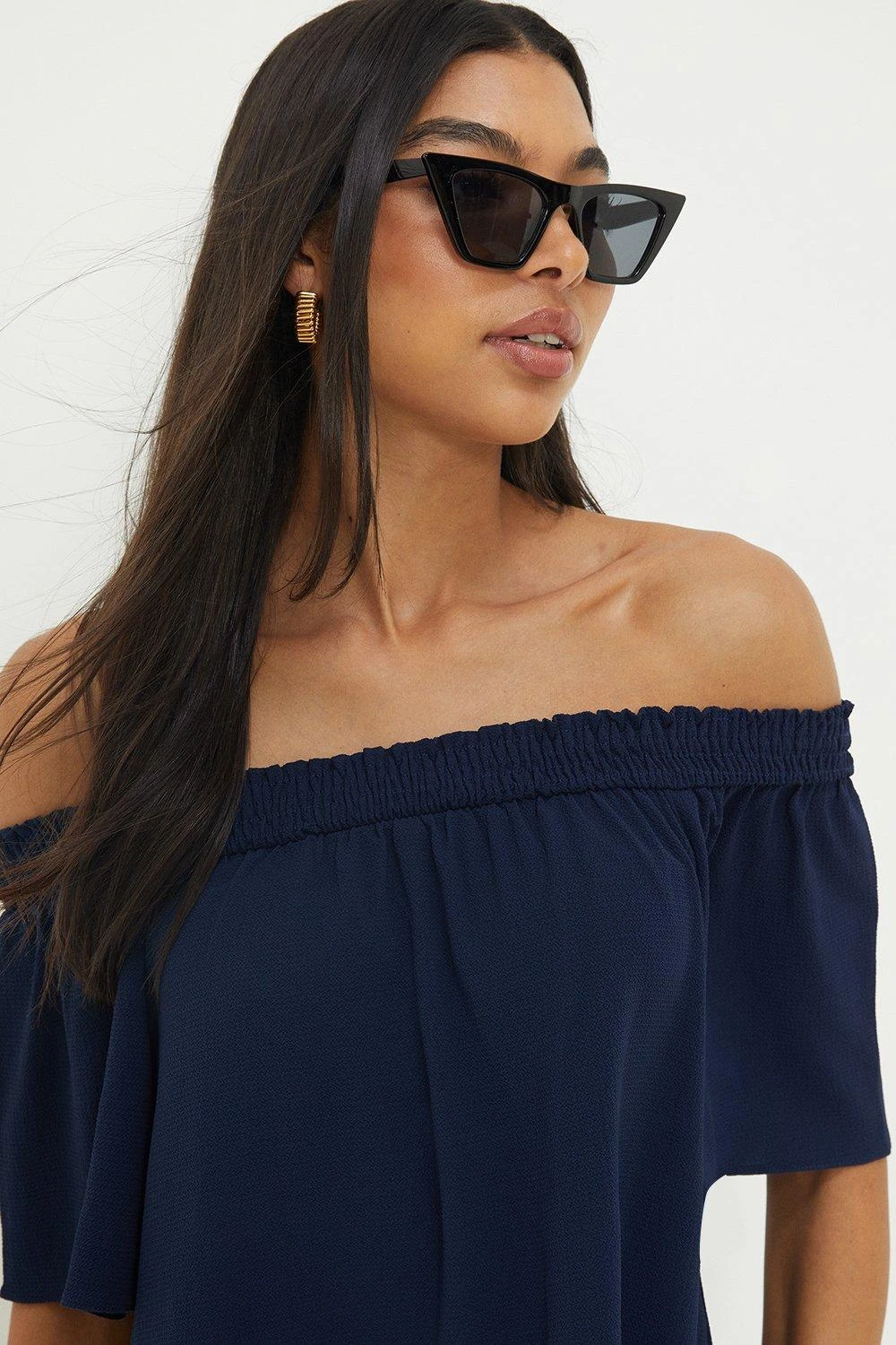 Dorothy Perkins Frill Neck Bardot Top 4 Dorothy Perkins Frill Neck Bardot Top - Image 2