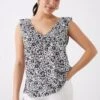 Dorothy Perkins Mono Floral Frill Neck Cami 2 Dorothy Perkins Mono Floral Frill Neck Cami -Perkindo Store bqq11188 mono xl