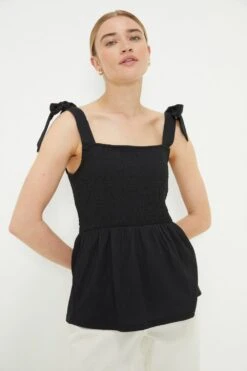 Dorothy Perkins Shirred Tie Shoulder Vest