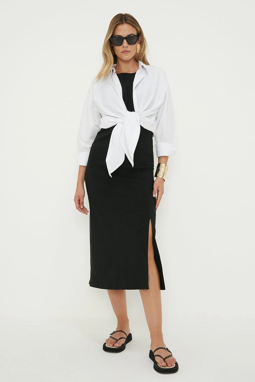 Dorothy Perkins Fitted Pencil Midi Dress With Split 3 Dorothy Perkins Fitted Pencil Midi Dress With Split