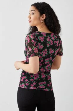 Dorothy Perkins Floral Ruched Front Sweetheart Top 7 Dorothy Perkins Floral Ruched Front Sweetheart Top -Perkindo Store bqq11323 multi xl 2