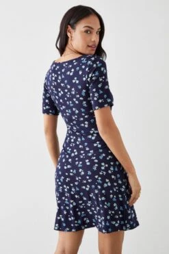 Dorothy Perkins Navy Ditsy Sweetheart Neck Mini Dress 7 Dorothy Perkins Navy Ditsy Sweetheart Neck Mini Dress -Perkindo Store bqq11370 navy xl 2