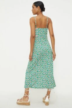 Dorothy Perkins Multi Floral Strappy Tie Front Midi Dress 8 Dorothy Perkins Multi Floral Strappy Tie Front Midi Dress -Perkindo Store bqq11376 multi xl 2