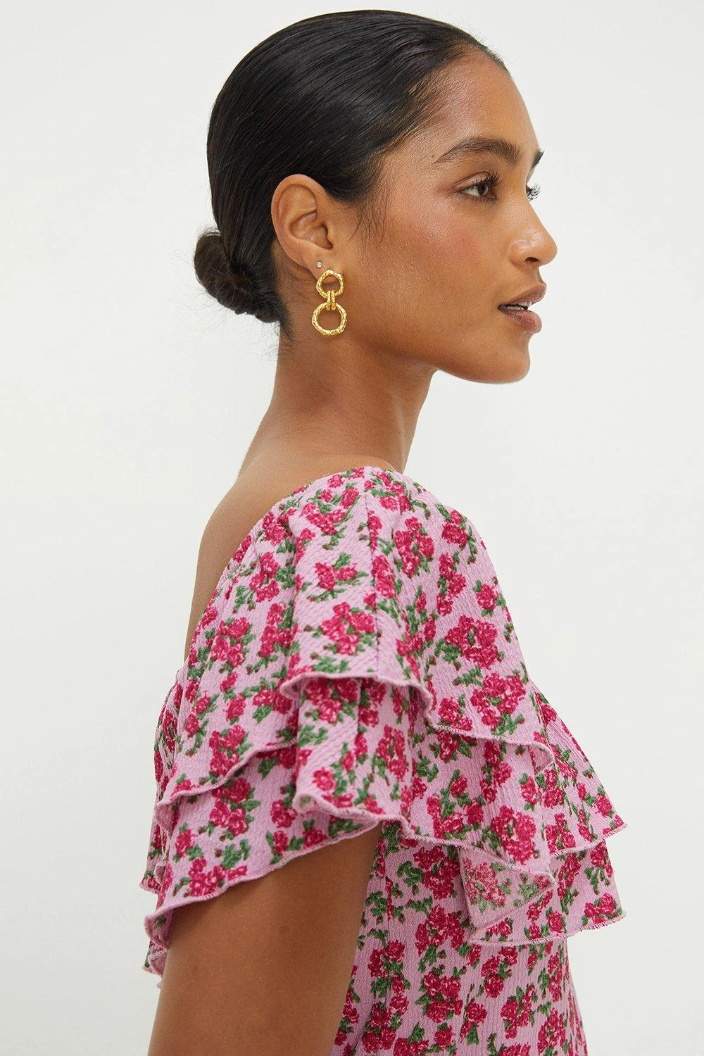 Dorothy Perkins Floral Double Frill Bardot 4 Dorothy Perkins Floral Double Frill Bardot - Image 2