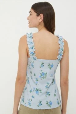 Dorothy Perkins Ruched Strap Vest Top -Perkindo Store bqq11420 blue xl 2