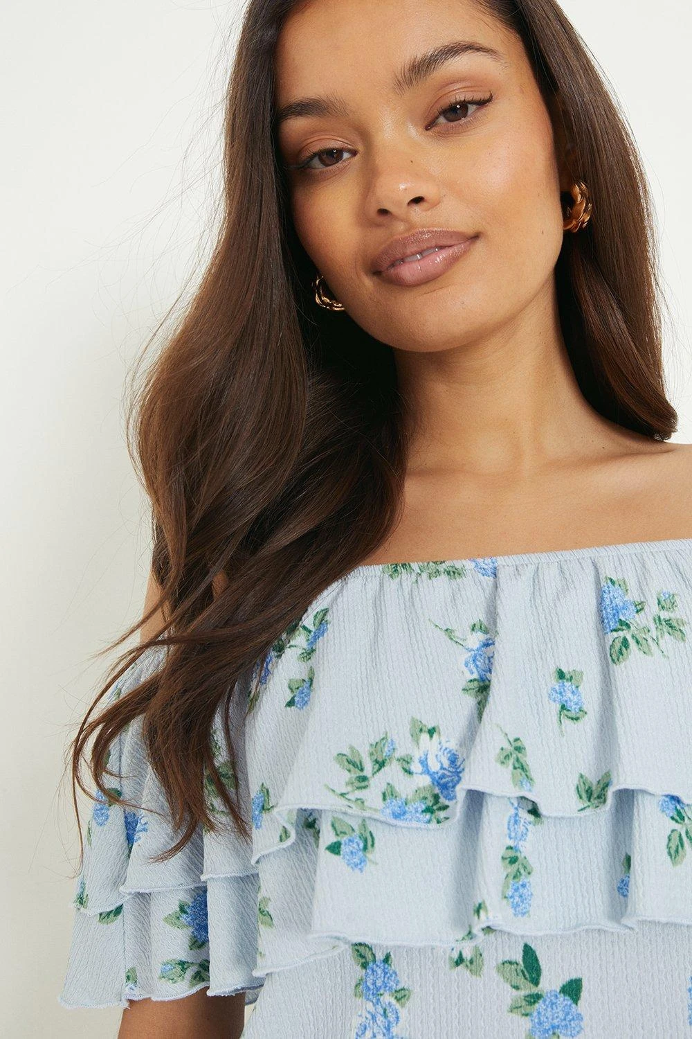 Dorothy Perkins Petite Floral Double Frill Bardot 4 Dorothy Perkins Petite Floral Double Frill Bardot - Image 2