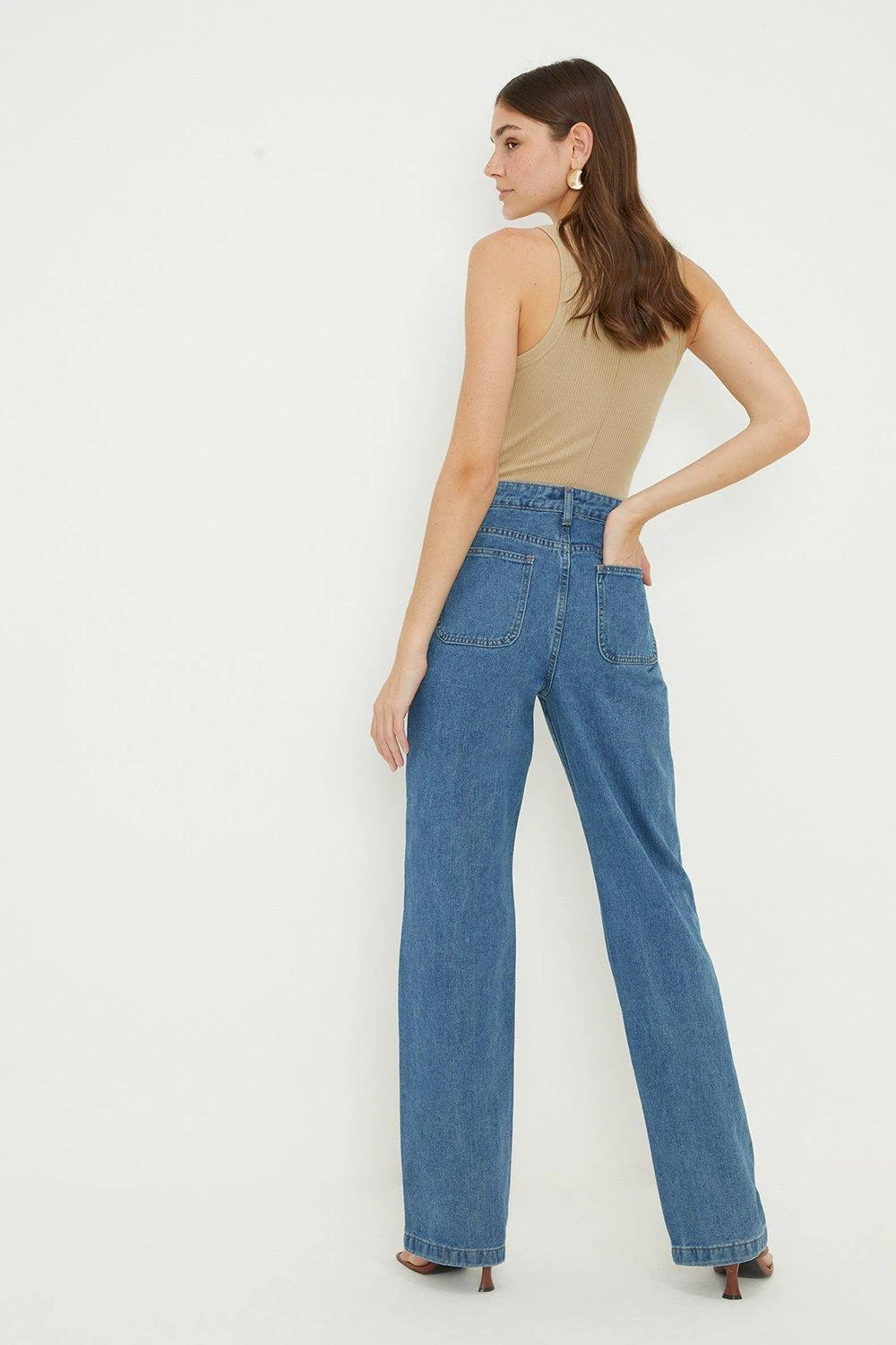 Dorothy Perkins Tall Straight Leg Patch Pocket Jeans 5 Dorothy Perkins Tall Straight Leg Patch Pocket Jeans - Image 3