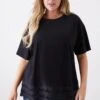 Dorothy Perkins Curve Broderie Hem T-shirt -Perkindo Store bqq11504 black xl