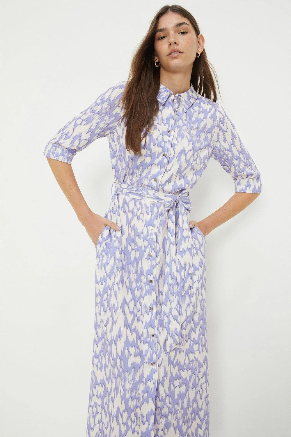 Dorothy Perkins Printed Midi Shirt Dress 6 Dorothy Perkins Printed Midi Shirt Dress - Image 4
