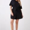 Dorothy Perkins Curve Linen Look Black Short -Perkindo Store bqq11617 black xl
