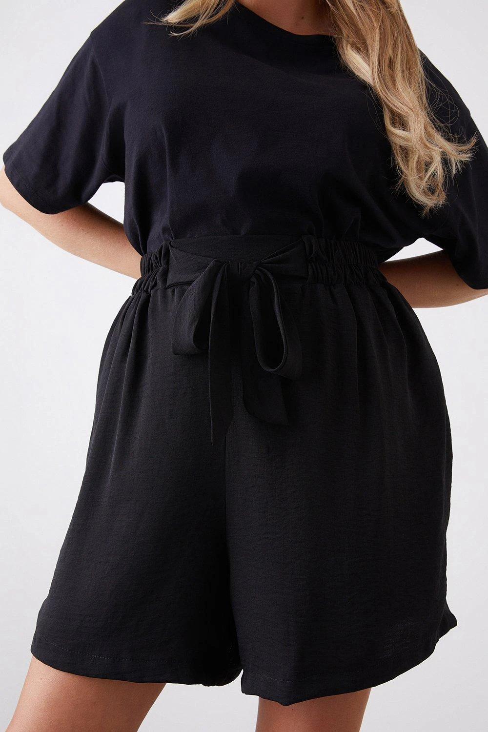 Dorothy Perkins Curve Linen Look Black Short 4 Dorothy Perkins Curve Linen Look Black Short - Image 2
