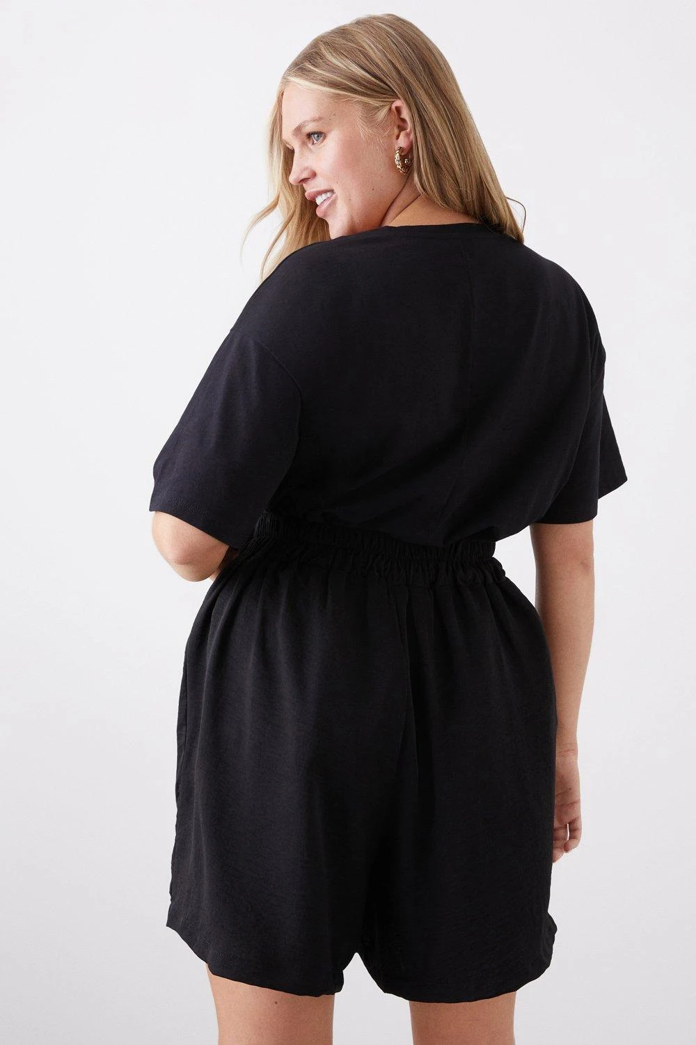 Dorothy Perkins Curve Linen Look Black Short 5 Dorothy Perkins Curve Linen Look Black Short - Image 3