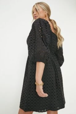 Dorothy Perkins Curve Black Broderie Mini Dress 8 Dorothy Perkins Curve Black Broderie Mini Dress -Perkindo Store bqq11656 black xl 2