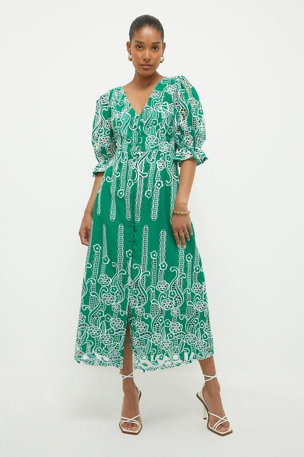 Dorothy Perkins Premium Cutwork Midi Dress 3 Dorothy Perkins Premium Cutwork Midi Dress