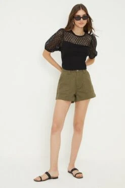 Dorothy Perkins Tall Lace Yoke Sleeve Blouse