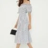 Dorothy Perkins Tiered Bardot Midi Dress 1 Dorothy Perkins Tiered Bardot Midi Dress -Perkindo Store bqq11781 ivory xl