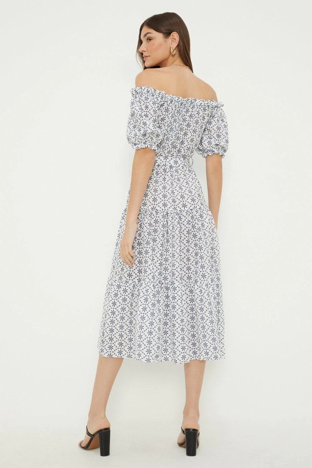Dorothy Perkins Tiered Bardot Midi Dress 5 Dorothy Perkins Tiered Bardot Midi Dress - Image 3