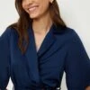 Dorothy Perkins Satin Wrap Blouse 1 Dorothy Perkins Satin Wrap Blouse -Perkindo Store bqq11838 navy xl