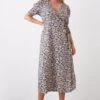 Dorothy Perkins Curve Black Floral Wrap Midi Dress 2 Dorothy Perkins Curve Black Floral Wrap Midi Dress -Perkindo Store bqq11911 black xl