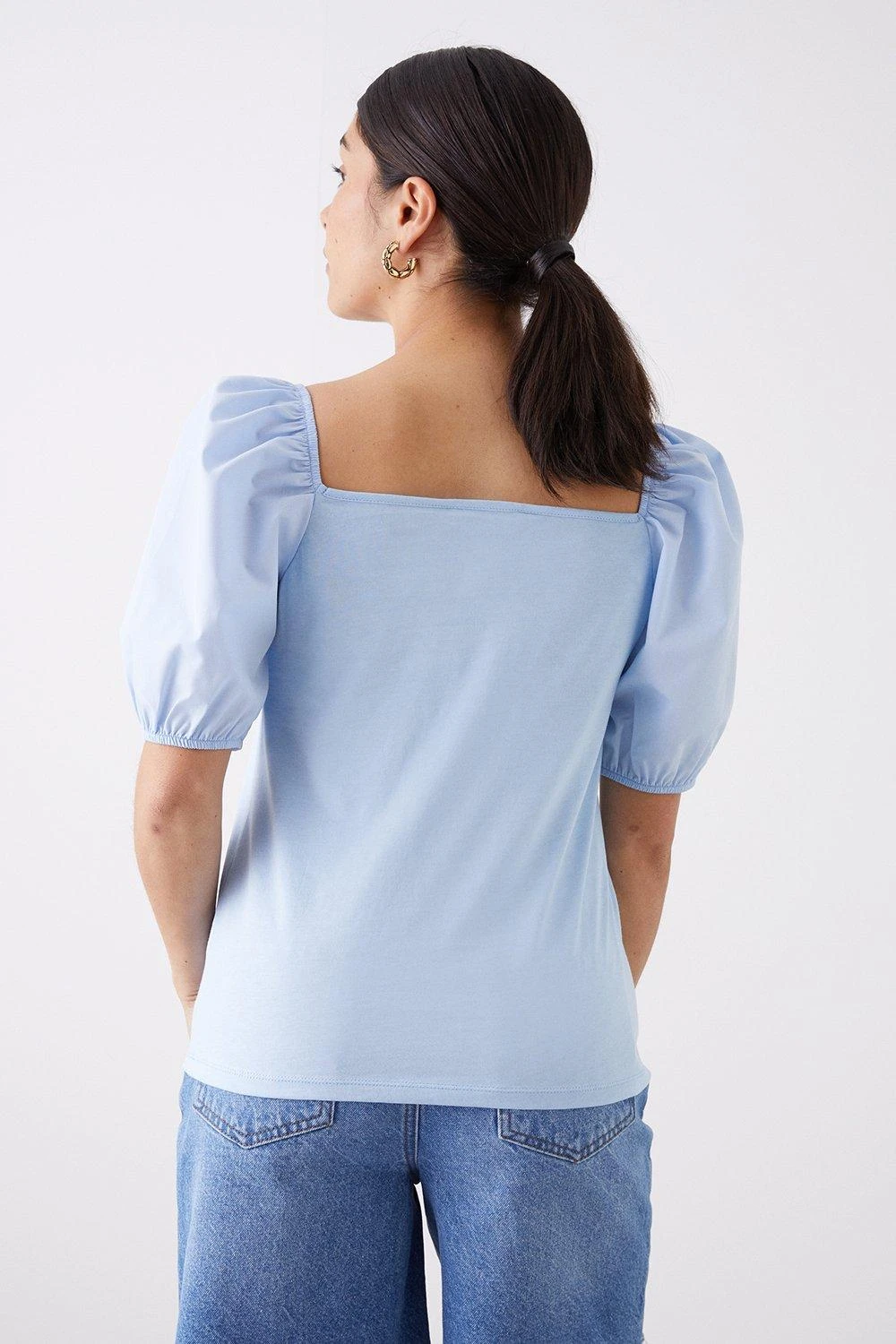 Dorothy Perkins Square Neck Poplin Sleeve Top 5 Dorothy Perkins Square Neck Poplin Sleeve Top - Image 3
