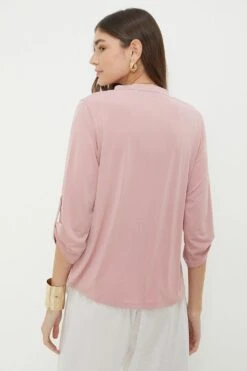 Dorothy Perkins Roll Sleeve Shirt -Perkindo Store bqq11973 blush xl 2