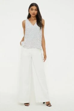 Dorothy Perkins Black Spot Built Up V Neck Cami Top