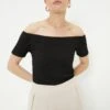 Dorothy Perkins Textured Jersey Bardot -Perkindo Store bqq12019 black xl