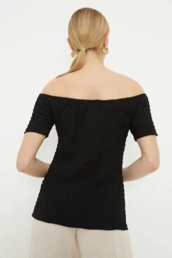 Dorothy Perkins Textured Jersey Bardot 7 Dorothy Perkins Textured Jersey Bardot -Perkindo Store bqq12019 black xl 2