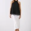 Dorothy Perkins Pleated Halter Neck Blouse 1 Dorothy Perkins Pleated Halter Neck Blouse -Perkindo Store bqq12026 black xl