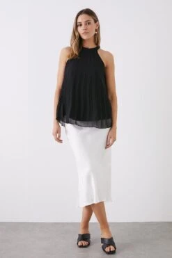 Dorothy Perkins Pleated Halter Neck Blouse