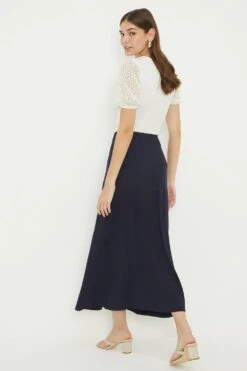 Dorothy Perkins Tall Navy Midi Skirt -Perkindo Store bqq12055 navy xl 2
