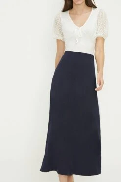 Dorothy Perkins Tall Navy Midi Skirt -Perkindo Store bqq12055 navy xl 3