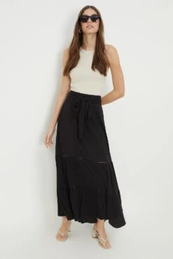 New Release 17 Dorothy Perkins Tiered Trim Maxi Skirt